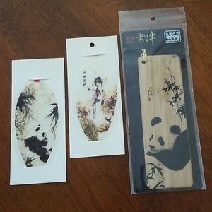 3 Bookmarks with Chinese Art